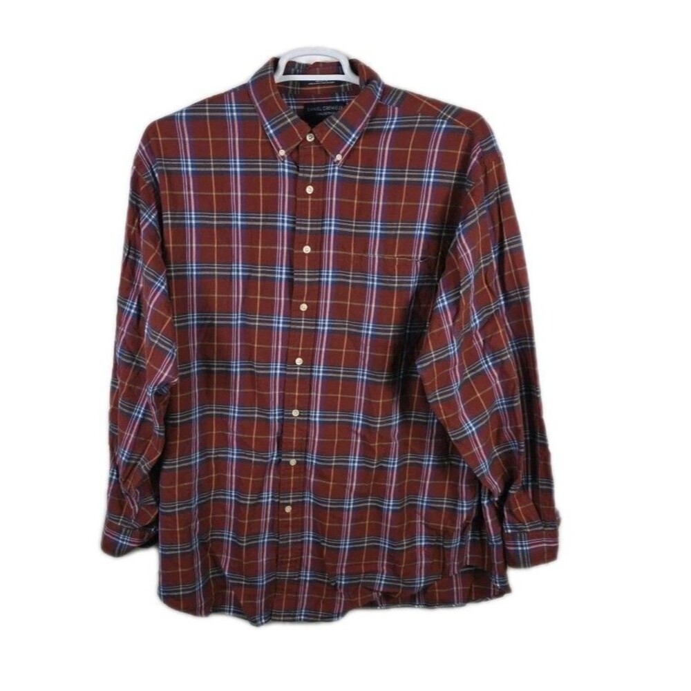 Daniel Cremieux Men's XL Multicolor Flannel Plaid‎ Long Sleeve Shirt
